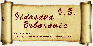 Vidosava Brborović vizit kartica